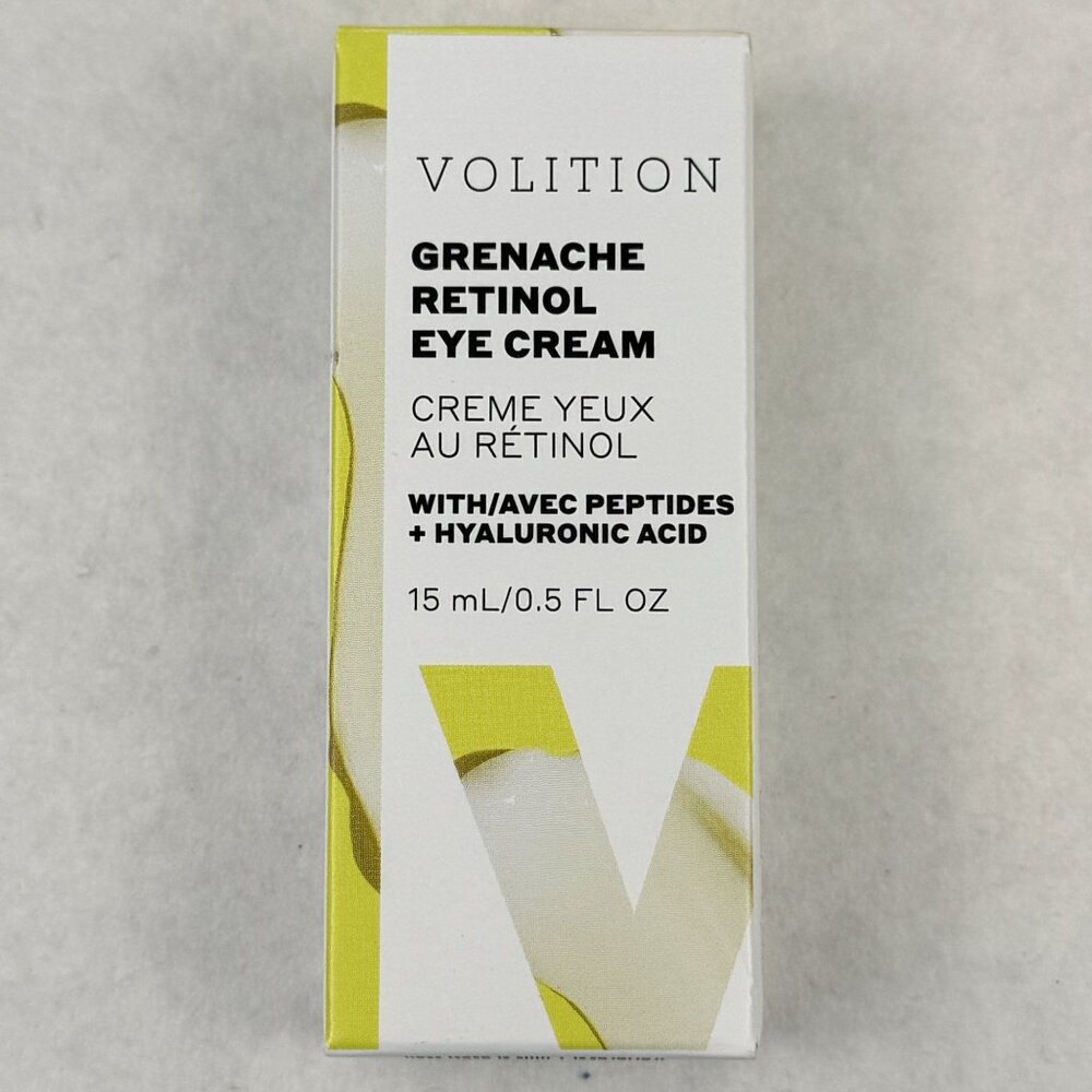 Volition Grenache Retinol Eye Cream With Peptides Hyaluronic Acid 15 ml NEW